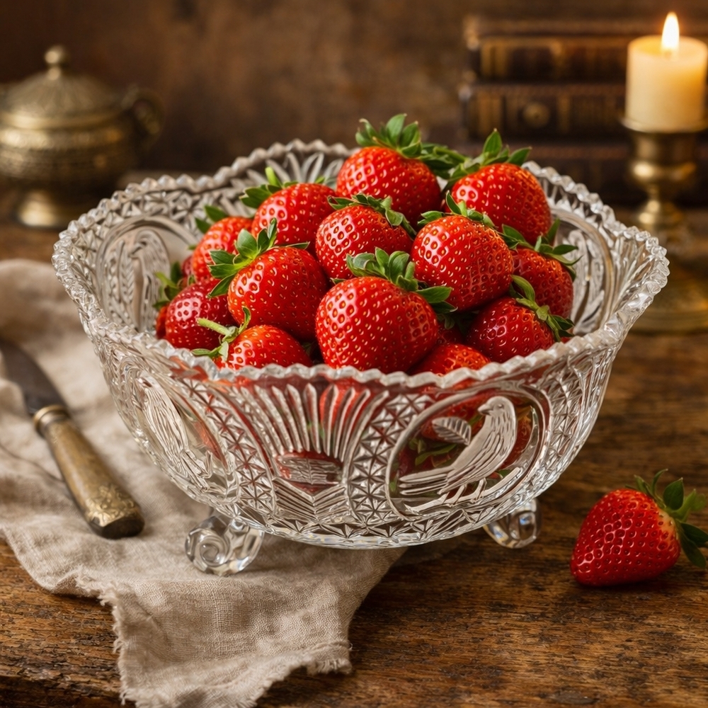 CCO Hofbauer "Byrdes Collection" Lead Crystal Footed Bowl